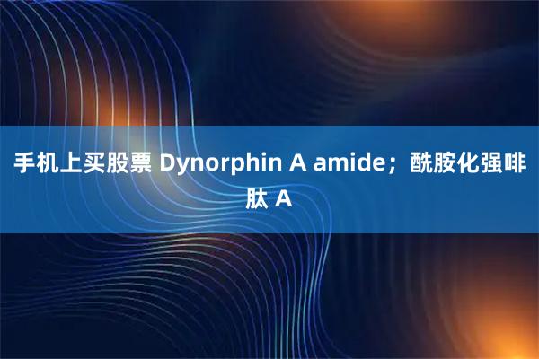手机上买股票 Dynorphin A amide；酰胺化强啡肽 A