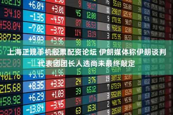 上海正规手机股票配资论坛 伊朗媒体称伊朗谈判代表团团长人选尚未最终敲定